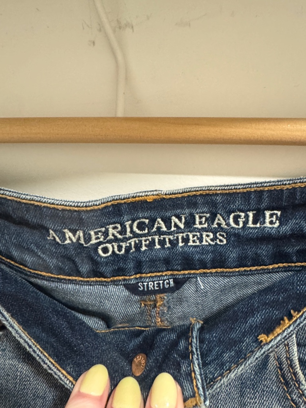 American Eagle Outfitters Faded Blue Denim Cutoff Shorts - Picture 2 of 8